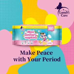 LunaVi Care 2-4 Packs 180mm Negative Ions Sanitary Napkin Pads w/ Wings Herbal Essence Pantyliners