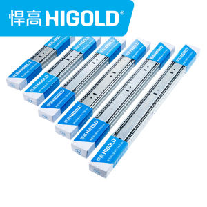 HIGOLD 1 Pair 400MM/450MM Drawer Slide Soft Closing Cabinet Slide Corrosion Resistant Wardrobe Slide Silent 16" 18" Inch Cabinet Buffer Effect Slide