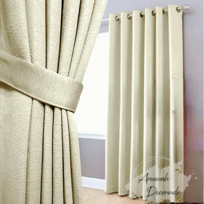 GORDEN JENDELA TINGGI 3 METER BLACKOUT POLOS EMBOS 12 RING SMOKRING