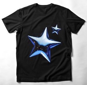 COD T-Shirt Kaos Distro American Retro Style BINTANG BIRU 3D