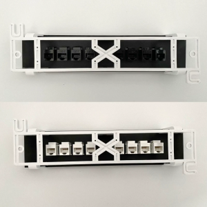 CAT6 Straight Extender Adapter 8 Ports Rj45 Cat6 Keystone Coupler Wall Mount Networking Rack Bracket Patch Panel