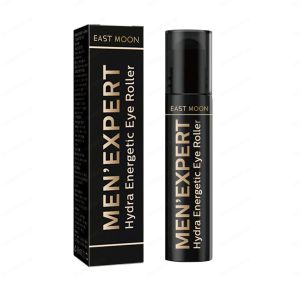 East Moon Mens Eye Gel with Rollerball Applicator for Hydration and Dark Circle Reduction.
