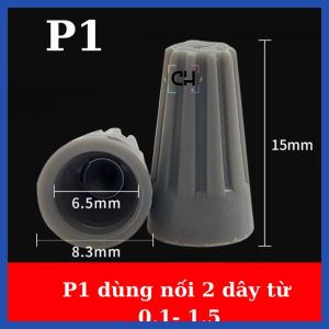 Cút xoắn nối dây điện nhanh P1P6Cos chụp xoắn ốcNúm vặn nối dây an toàn chịu tải cao túi 100 cái