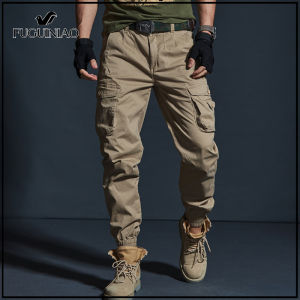 FUGUINIAO High Quality Seluar Kerja Cargo Pants Malaysia Tactical Pants Overalls Trousers Multi-pocket Pants Waterproof Sweat-absorbent Training Workwear Mens Military Pant