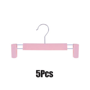 5Pcs Pants Hanger Trousers Clip Hangers for Skirt Clothes Bra Seluar Strong Double Layer Metal Plastic Clips Penyang