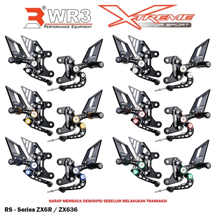 FOOTSTEP UNDERBONE REARSET RACING WR3 RS - SERIES ZX636 / ZX6R - TOKO ...