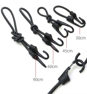T2P Bungee Cord Heavy Duty Motorcycle Straps with Dual Hooks Clips Heavy Duty Lock Grip Tie for Food Delivery Funiture Camping Cargo Kayaking Bike
