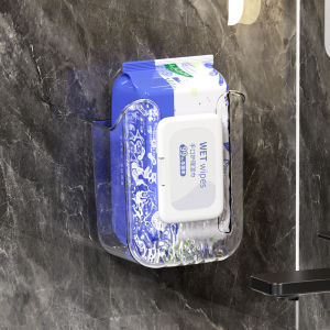 Light Luxury Wall-Mounted Tissue Box Holder Paper Container Tissue Storage Box Sanitary Storage Bathroom Tissue Holder