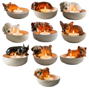 Artistics Resin Dog Holders Heat Resistant Sturdy Pet Safe Light Decoration for Shelves