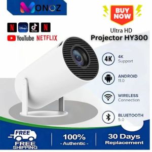 MONOZ H00 4K Android 12 Projector  3500 Lumens  WiFi Bluetooth  Home Cinema & Theater Use