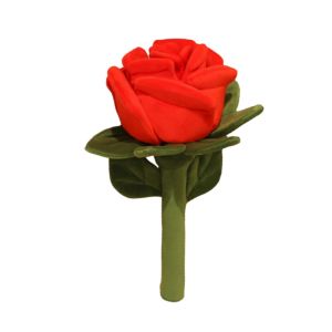 DAWEIF Realistic Simulation Plush Rose Soft Romantic Rose Bouquet Doll Funny Heart Holding Rose Plush Pillow Valentines Day Gift