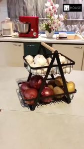 2/3 Tier onion storage rack Fruit Basket Vegetable Storage Kitchen Rack Home Organizer Storage Rack/Detachable Portable
