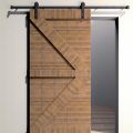 2.44/1.83M Rel Pintu Geser Sleding Barn Door Pintu Geser Industrial / Set barn door untuk Rel Geser Pintu Kayu Gudang lebar pintu / Rel Pintu Geser Door Track sliding door Hardware Rel Pintu Sleding untuk ukuran pintu. 