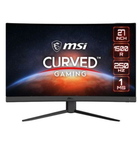 (0%) MSI MONITOR (จอมอนิเตอร์เกมแบบโค้ง) Gaming MSI G27C4X : 27" VA FHD 250Hz CURVED FREESYNC PREMIUM/16:9/300Nits/1ms(VRB)/Color gamut:113% sRGB, 89% DCI-P3/DisplayPortx1,HDMIx2/Warranty3Year
