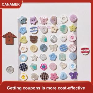 【CANAMEK】 20 cái bộ Nhiều Màu Nút S Thủ Công Mỹ Nghệ Tự Làm Scrapbooking Dễ Thương Hàn Quốc May Nút Ngẫu Nhiên Trang Phục Phụ Kiện