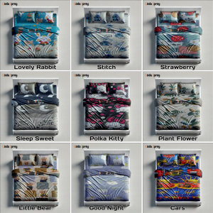 Sarung Kasur Resleting 140x200x20 140x200x10 140x200x5 Sprei Resleting Motif Karakter Dan Abstrak Aesthetic