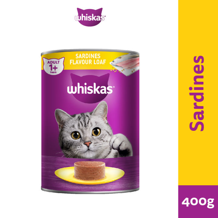 WHISKAS Wet Food for Cat Cat Canned Food in Sardines Flavor