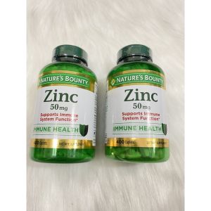 [HÀNG MỸ] Viên uống bổ sung kẽm Nature’s Bounty Zinc 50mg 400 viên giúp xương chắc khỏe giảm nguy cơ loãng xương