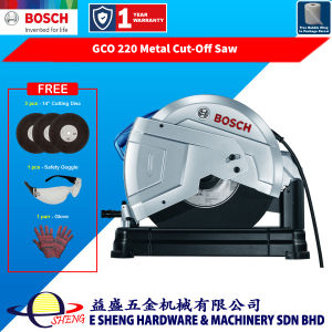 Bosch GCO220 Metal Cut-off Saw Professional FOC 14 Cutting Disc Safety Goggle Glove / GCO 220 Mesin Gergaji Potong Besi
