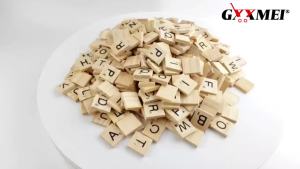 GXXMEI 1000PCS Wooden Letter Tiles A-Z Capital Letters for Crafts Spelling Replacement Tiles for Crossword Game