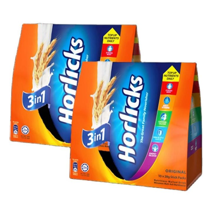 Horlicks 3in1 Instant Malted Drink Powder Original ฮอร์ลิค 3อิน1 ...