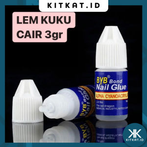 KK.ID Lem Kuku Cair 3gr Lem Kuku Palsu Fake Nails Art Glue Manicure GROSIR