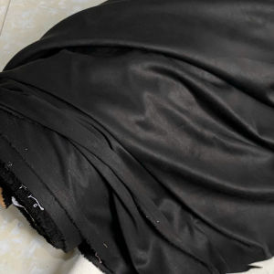 Vải Thun Nỉ Đen Tuyền Khổ 1m55 - Mềm Rũ Mỏng Vừa Giãn 2 Chiều - May Đầm Chân Váy