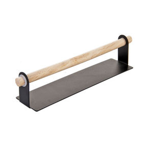 Towel Rack Kitchen Wooden Self-Adhesive Roll Paper Holder Towel Rack Tissue Hanger Cabinet Hanging Shelf Bathroom Toilet Storage