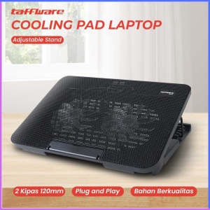 CL COD Taffware Cooling Pad Laptop Stand 2 Kipas 120mm 17Inch N99 / Kipas Laptop Pendingin 17 inch Usb Portable Notebook Rgb Terbaik