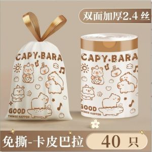 Roped Rubbish Bag Cartoon Drawstring 卡通垃圾袋抽绳 Beg Sampah Bertali Saiz Besar Kartun Comel Dapur Household Cleaning Room Kitchen