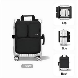 Expandable Travel Bag w/ External Straps - Large Capacity Foldable Luggage Attachment for Easy Storage