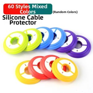 FXUP 10pcs 10 cái Hộp đường dây chính Không làm tổn thương đường dây Chất liệu silicon Hộp dụng cụ câu cá Bền bỉ Cuộn dây Cuộn dây câu cá Dành cho câu cá