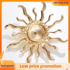 ✨QK shop✨ Fashion Personality Sun Flower Brooches Pin For Women Clothing Jewelry Party Accessories