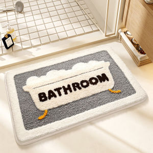 QUICK DRYING Bathroom Rug Machine Washable Bathroom Floor Mat Cute Design Anti-Slip Cartoon Floor Mat Fluffy Plush Rug Thick Soft Water Absorbent Bathroom Carpets