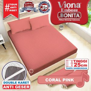 (TERMURAH) SPREI BONITA EMBOSS POLOS 180X200 HARGA PABRIK KING SIZE NO.1 ORIGINAL
