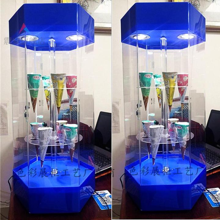 Acrylic display case wafer cone crispy display case cone ice cream cup ...