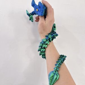 Luminous 3D Printed Horned Dragon Glow in The Dark Simulation Dragon Ornament Decor PLA Multicolor Dragon Figurine Table Decoration