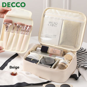 DECCO Portable Cosmetic Bag For Women Partition Large Capacity Waterproof Makeup Brush Storage Bag Travel Toiletry Bag - Fulfilled by DECCO SHOP