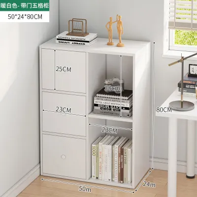 Rak Buku Kabinet Simpanan Rak Simpanan 书架 储物柜 储物架 Bookshelf with Drawers Space Saving Storage Cabinet Multi Layer Storage Rack Household Organizer