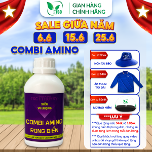 Phân bón COMBI AMINO Rong Biển Tăng Sức Đề Kháng Xanh Dày Lá Hỗ Trợ Giải Độc Dinh Dưỡng Do Quá Liều - Chai 500ml