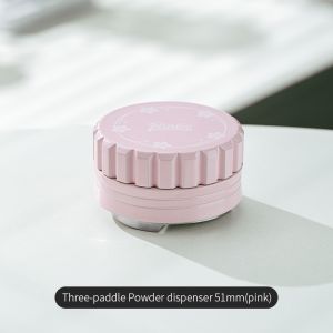 BINCOO Coffee Tamper Distributor Portafilter Powder Dispenser Pink Powder Tamper Italian Tamping Hammer Coffee Utensils 51MM 58MM