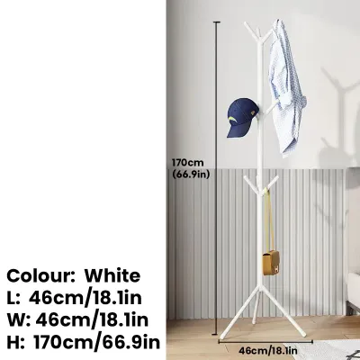 9 Hooks Coat Rack Bag Rack Stand Organizer Bedroom Clothes Rack Drying Clothes Hat Rack Tree Style
