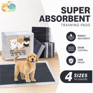 Bamboo Charcoal Pet Training Pads Super Absorbent Disposable Dog Cat Pee Pads Thick Deodorant Leak Proof Non Slip Potty Mats