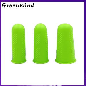 【Greenwind】 3Pcs Silicone Anti-cut Heat Resistant Finger Protector Fingers Cap Cooking Tool