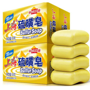 4PCS Shanghai Sulfur Soap Oil-Control Acne Treatment Psoriasis Seborrhea Eczema Anti Fungus Bath Healthy Soaps Shampoo 108g2026