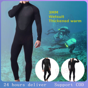 Neoprene Men Full Bodysuit Wetsuit 3mm Scuba Zipper Diving Stretchy Surfing Snorkeling Hunting Fishing Clothing