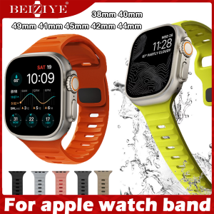 Soft Silicone Strap For apple watch serise 10 9 8 7 6 5 4 SE 44mm 45mm 42mm 46mm 41mm 40mm 38mm smart watch band sport Watchband apple watch Ultra / Ultra 2 49mm bracelet