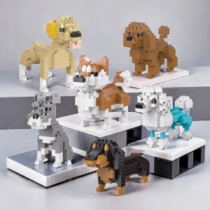 YUDESHUI Loạt phim về động vật Khối xây dựng chó dachshund Thiết kế chi tiết Vẻ ngoài sống động như thật Đồ chơi khối xây dựng cho mèo Sáng tạo Kích thước nhỏ Khối xây dựng thú cưng nhỏ dành cho người lớn và trẻ em