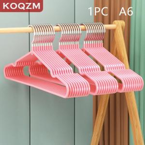[COD] KOQZM KITCHEN Clothes Hanger Hanger With Grooves For Airing Children Adult Metal Simple Thick Non-slip Dip Plastic Coat Hanger Blue Green
