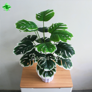 DF tanaman plastik latex daun monstera hias D18T48 home dekor B8156
